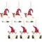 Wrapables Wooden Gnomes Hanging Christmas Tree Ornaments, 6pcs Fluffy Beard